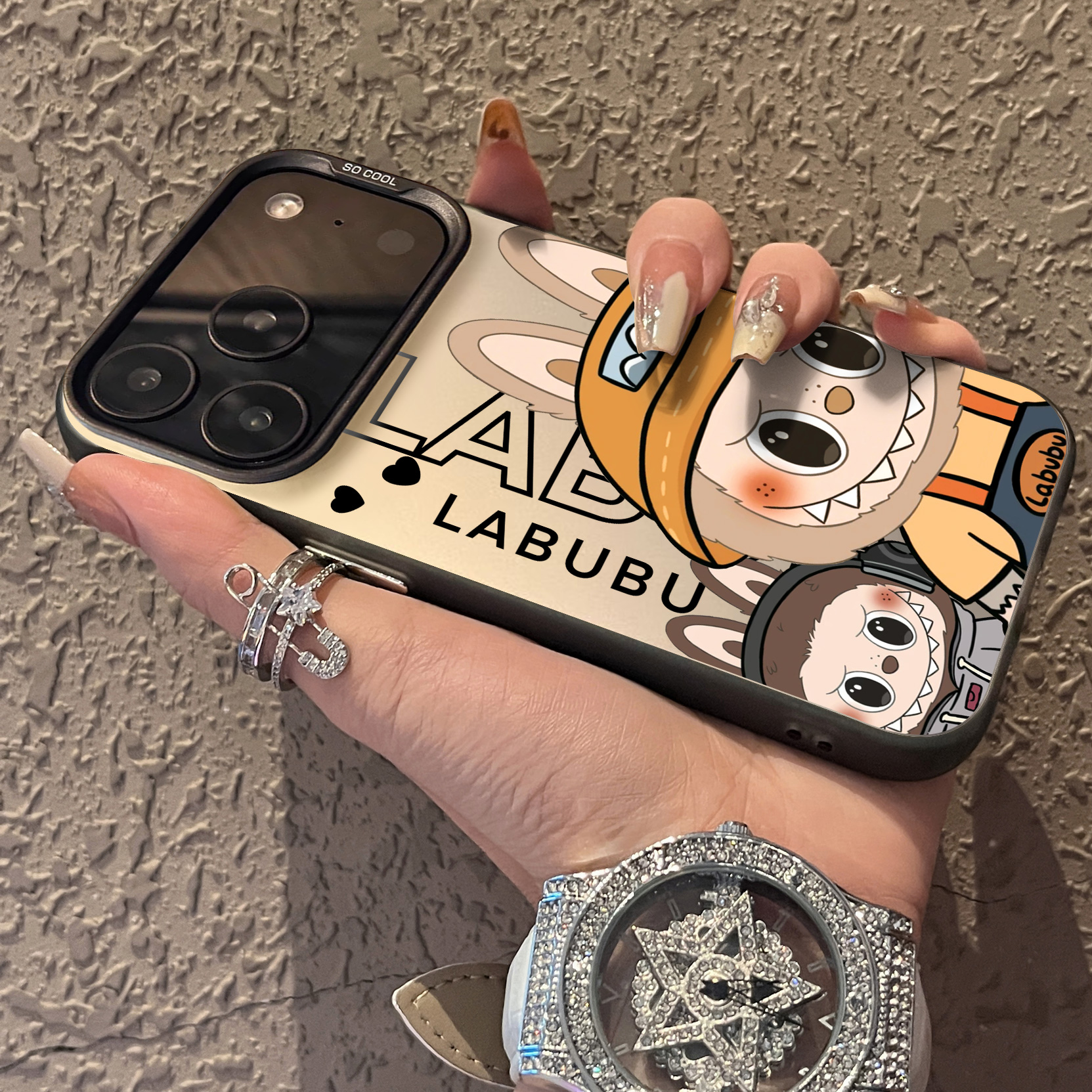 适用于苹果17promax手机壳黄色拉布布16支架高级感iPhone14/15苹果13彩银12套新品xr防摔xs男女款保护套air