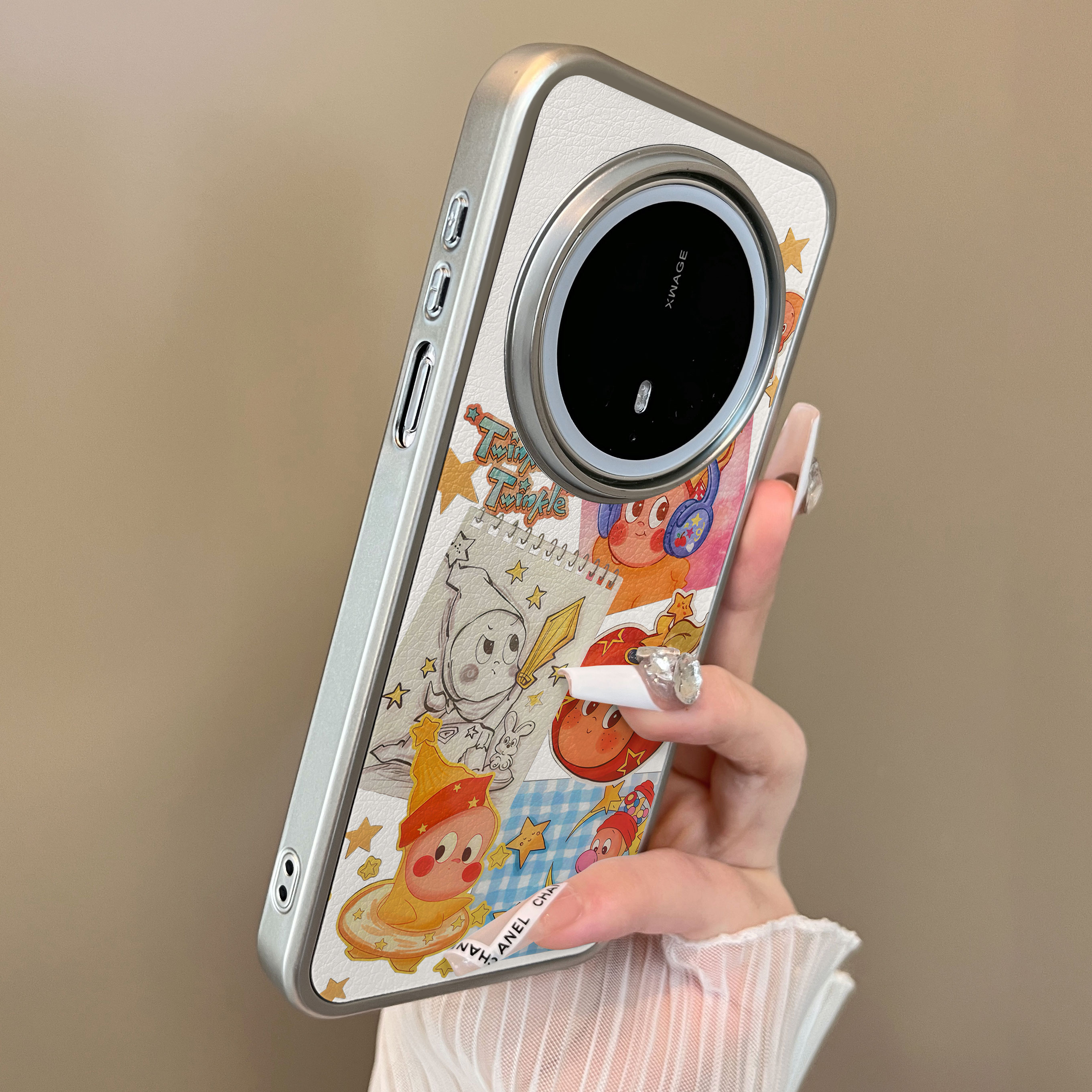 适用于华为mate70proplus手机壳耳机星星人二合一小羊皮60pro十支架简约新款50e套防摔男女生mate60pro+