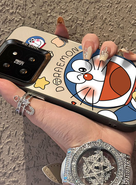 适用于小米15pro手机壳蓝色猫咪彩银高级感12spro外全包11ultra新款男女生13pro红米note13套14至尊