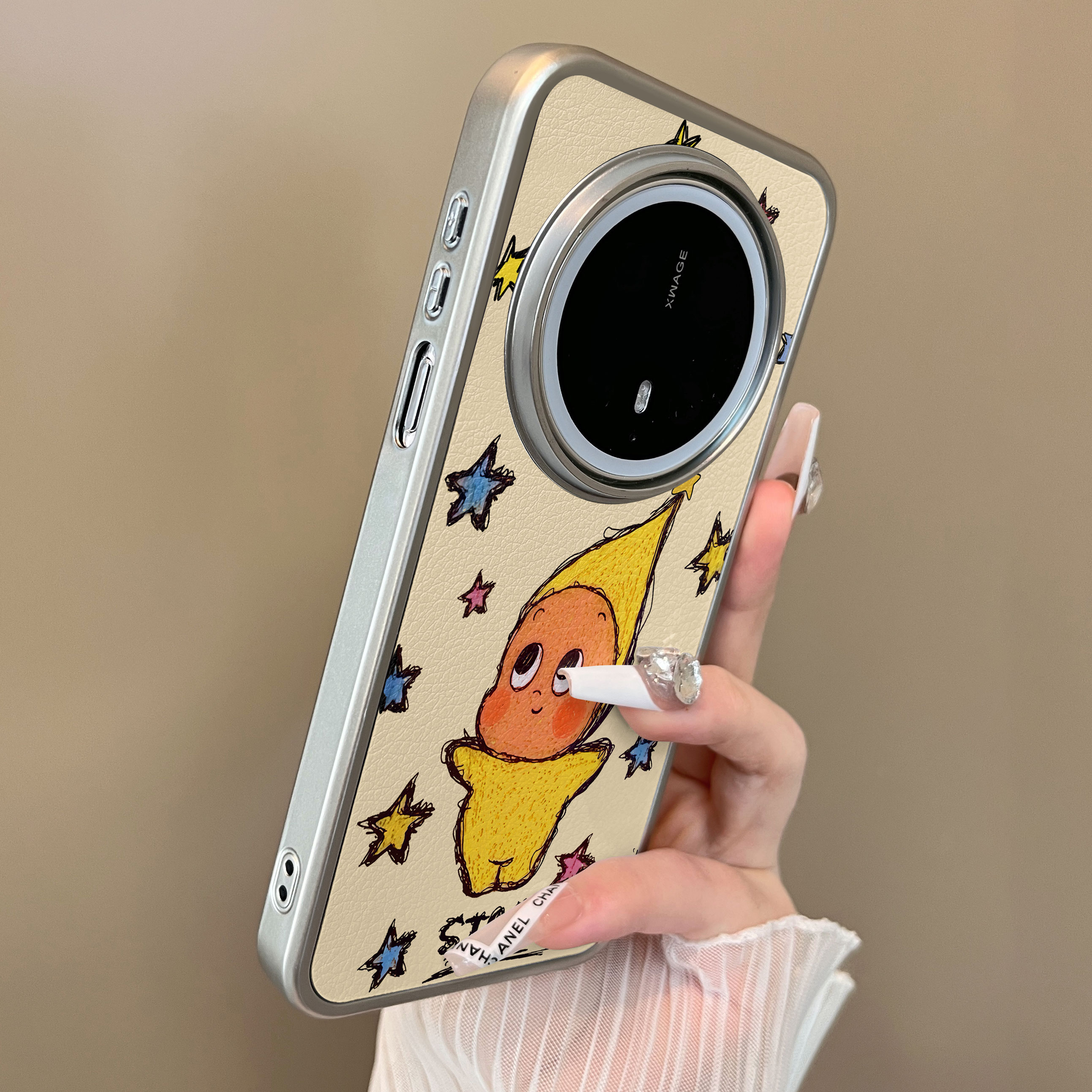 适用于华为mate70proplus手机壳蓝星星人二合一小羊皮60pro十支架简约新款50e套防摔男女生mate60pro+