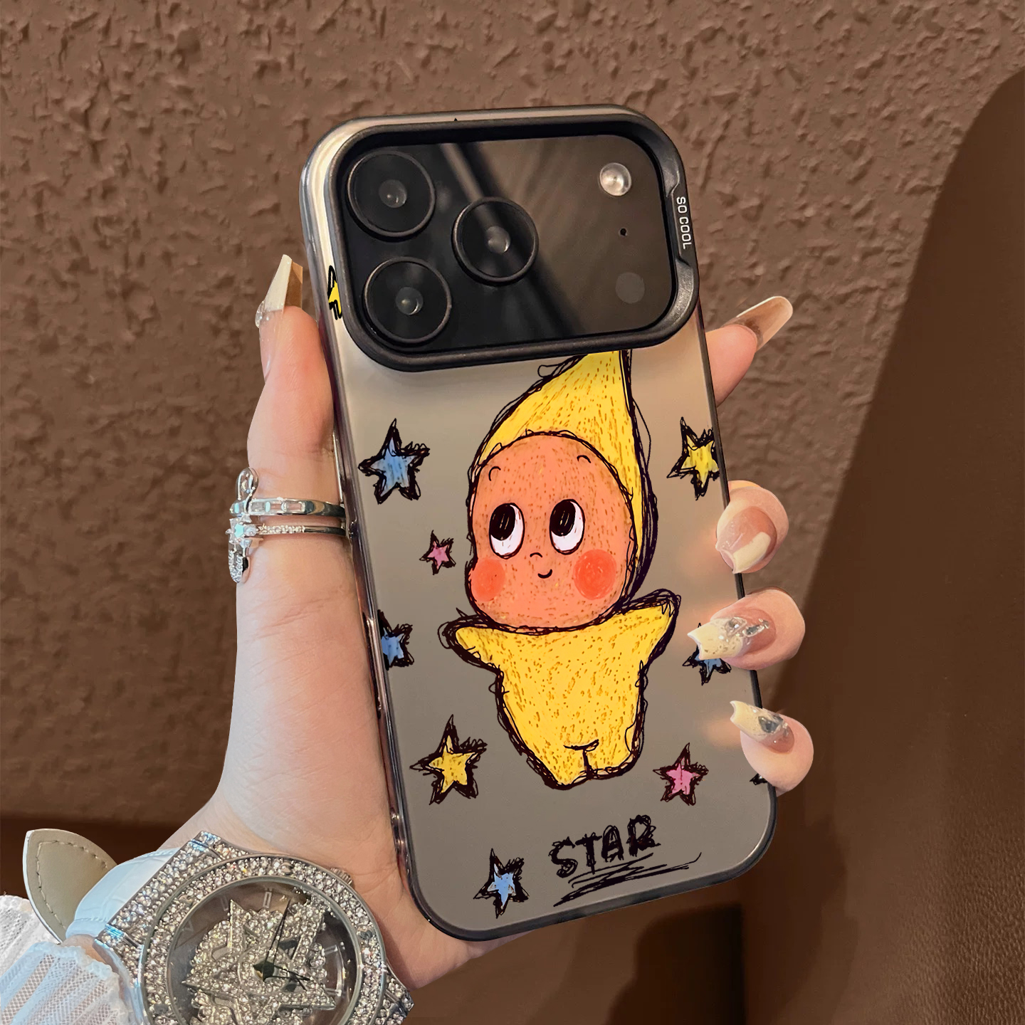 适用于苹果17promax手机壳苹果猫星星人16e支架高级感15/13彩银12套新品xr防摔xs男女款17air保护套iPhone14