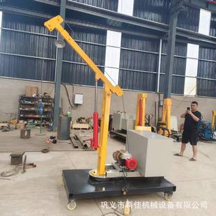 电动液压旋转吊机移动式 起重设备 平衡式 电动旋转单臂吊车吊装