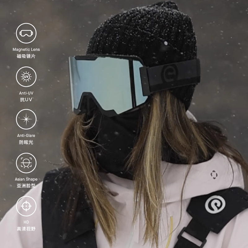 SNOWLINE磁吸双层防雾快换镜