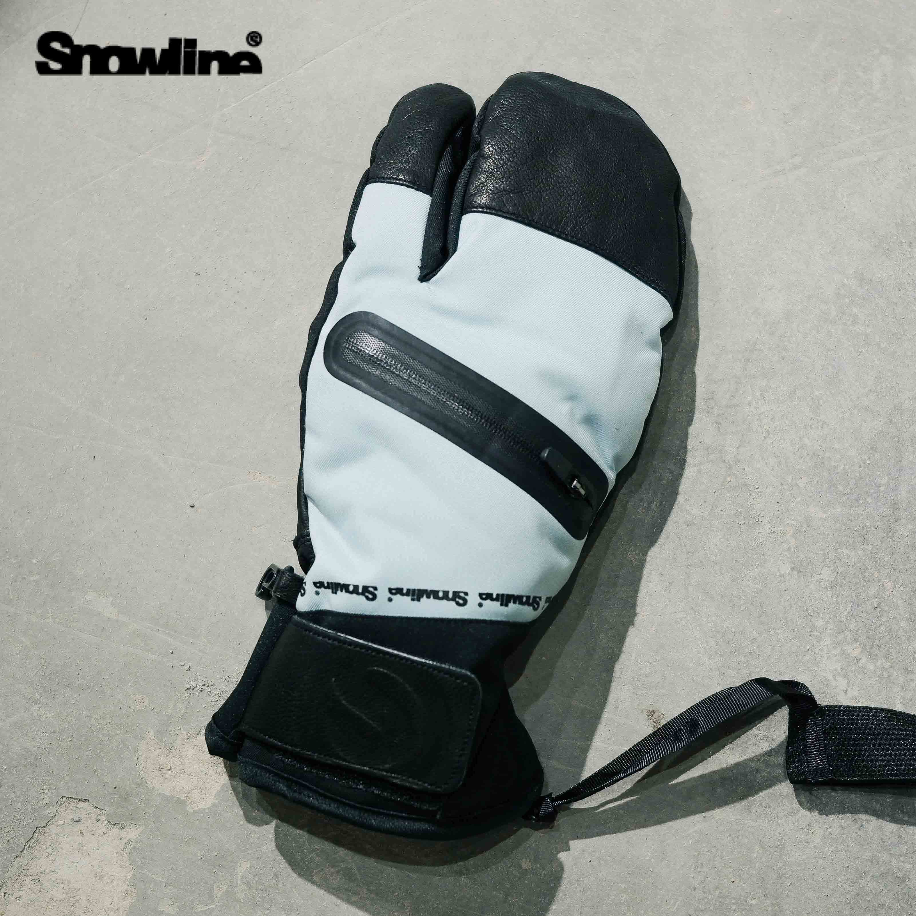 Snowline雪线男款三指滑雪手套保暖功能运动户外登山防风
