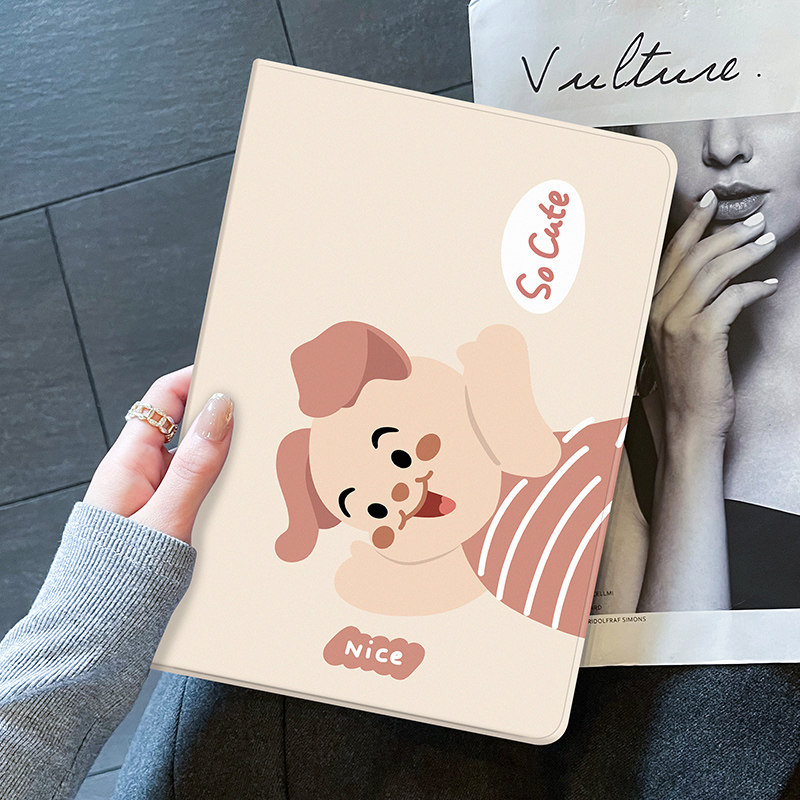 ipadair5保护套苹果mini6壳pro11平板10.9带笔槽硅胶5书本3迷你4电脑9支架air2新款第五六七八九代20英寸适用