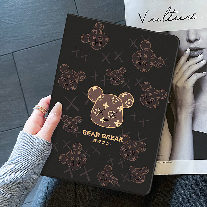 ipadair5保护套苹果mini6壳pro11平板10.9带笔槽硅胶5支架air2电脑9书本3迷你4新款第五六七八九代20英寸适用