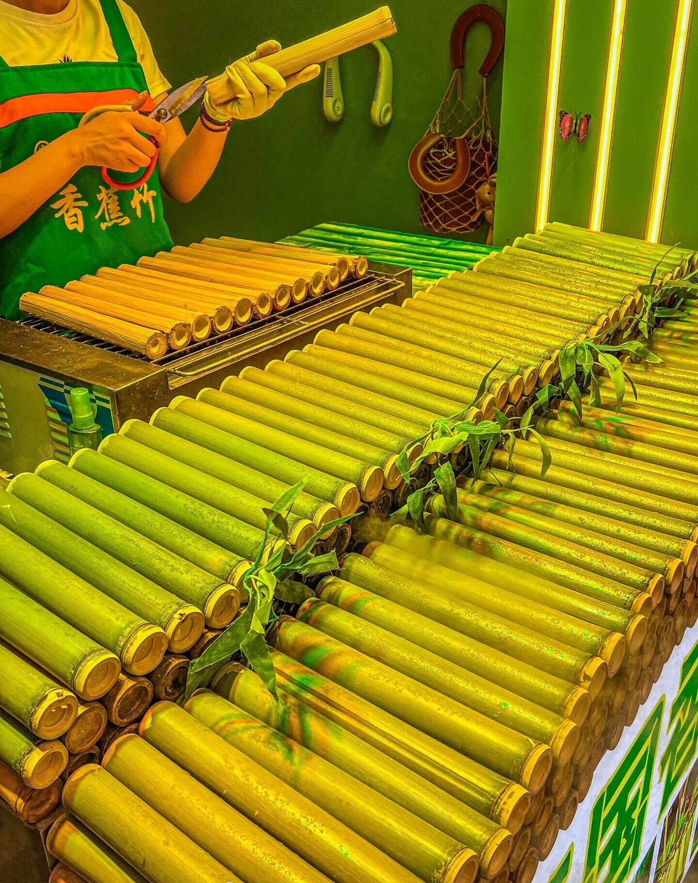 泰国香蕉竹猪八戒同款竹筒模具竹筒饭新鲜天然楠竹长节竹100只批