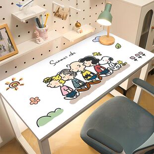 卡通史努比学习皮革桌垫写字台桌布防水台面垫环保护眼书桌保护垫