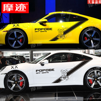 適用于保時(shí)捷911拉花車貼暴力熊車身裝飾貼紙卡曼992 977改裝貼畫