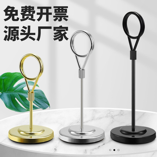 桌面便签夹子立式 标签夹名片夹卡片夹底座明信片照片支架托摆件