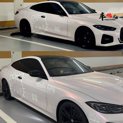 适用宝马4系定制kitty猫车贴 奔驰CLE A260奥迪S4凯蒂猫可爱拉花