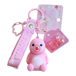 2025年新款正版吐泡泡奶龙钥匙扣捏捏乐解压挂件发泄神器生日礼物