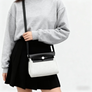 秋季新款拼帆布凯丽包迷你herbag手机包单肩包百搭斜跨小包女