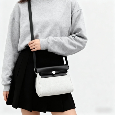 秋季新款拼帆布凯丽包迷你herbag手机包单肩包百搭斜跨小包女