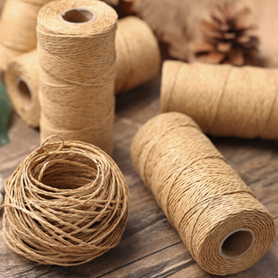 打包纸绳线包装纸绳子牛皮纸二股草绳糕点捆中药档案粗细蛋糕装饰