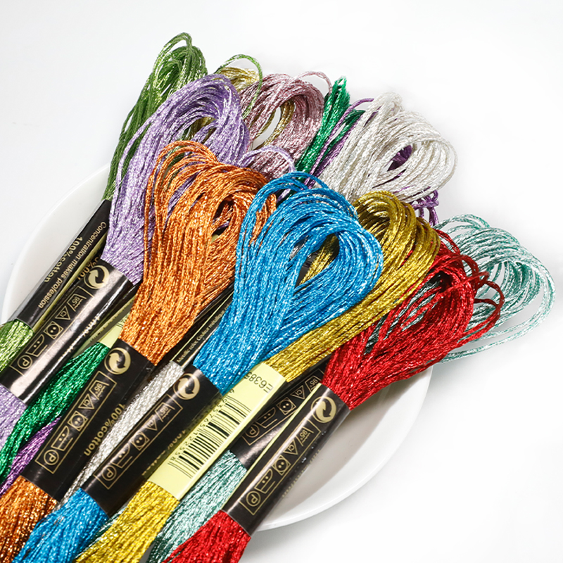 十字绣刺绣金属线12股8米/支