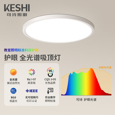 护眼圆形超薄led餐厅吸顶灯极简