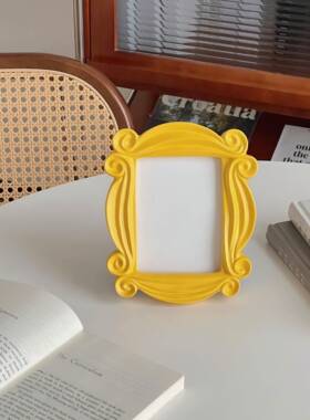 老友记相框FRIENDS周边黄色树脂monica家门欧式框架创意摆件装饰