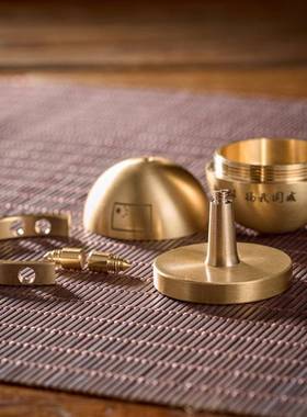 纯黄铜地球仪摆件可旋转可拆卸客厅办公桌装饰摆设铜器把玩件饰品