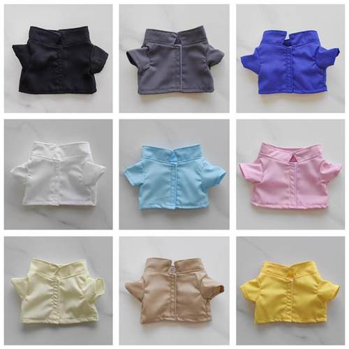 现货娃衣10cm15cm20cm40cm棉花娃娃公仔内搭衬衣外穿纯色条纹衬衫