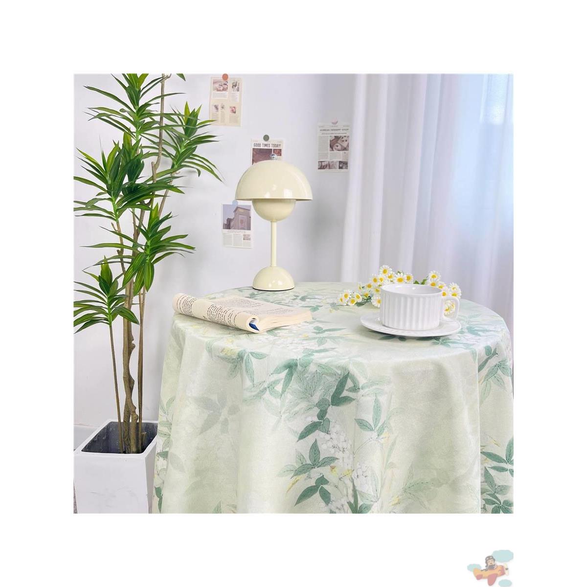 现货速发新中式桌布氛围感拍照高级感复古风小圆形餐桌台布长方形