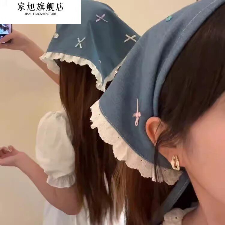 女士餐饮工作帽蛋糕烘焙店厨房头巾防油烟味奶茶店三角巾方便头饰