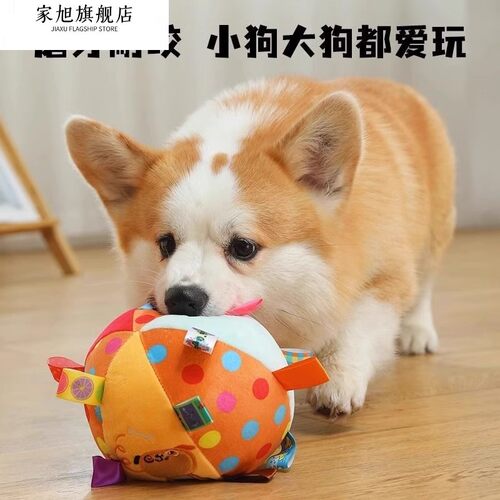 狗狗玩具球发声解闷耐咬宠物自嗨神器消耗体力柴犬柯基磨牙毛绒球