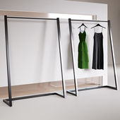 衣服裤 服装 女装 黑色挂衣架男装 子侧挂专用陈列货架 店展示架落地式