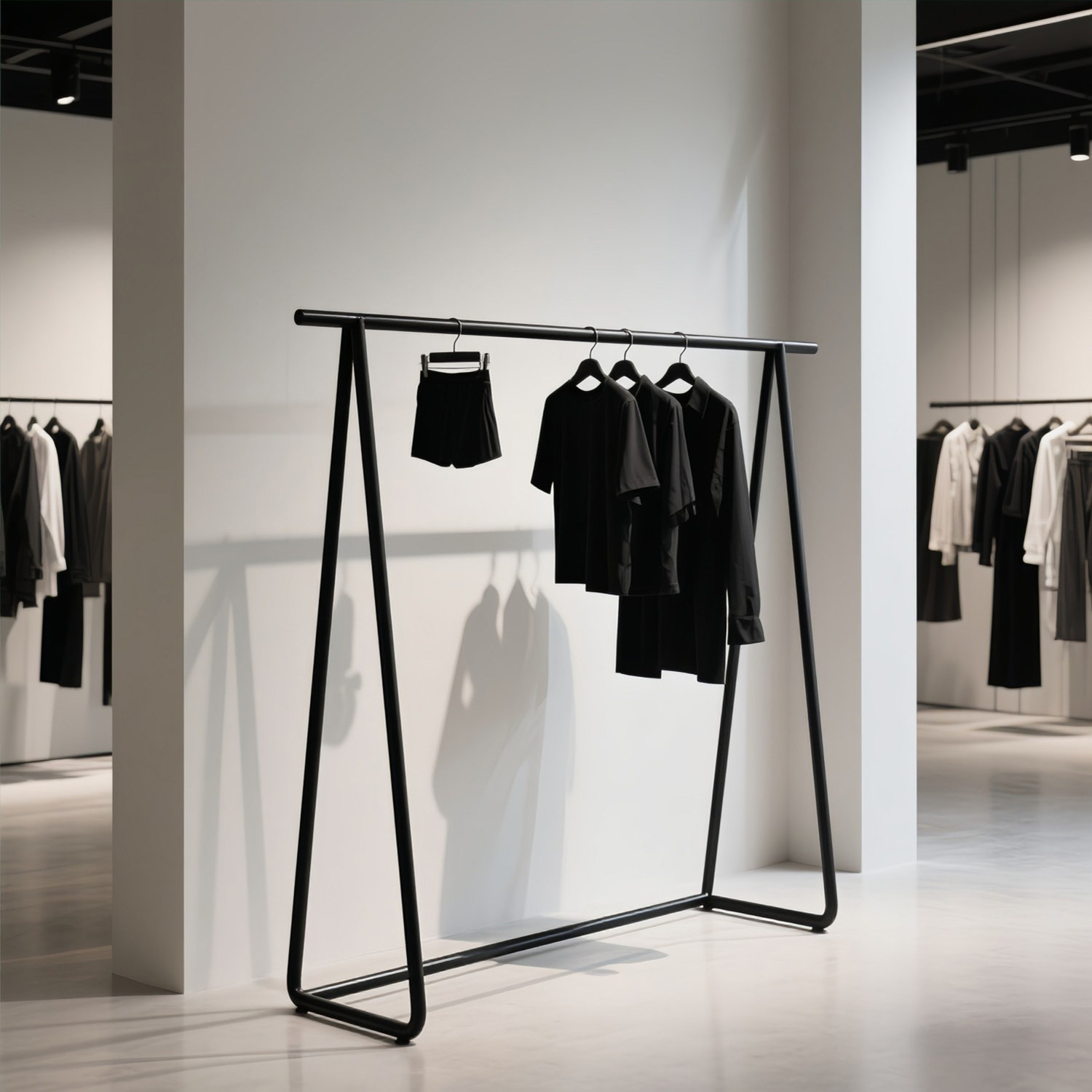 服装店专用展示架落地式铁艺创意挂衣服架子男装女装裤子陈列货架