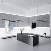 挂衣架吊架上墙挂衣杆男女装 天花板铁艺壁挂式 店展示架悬吊式 服装