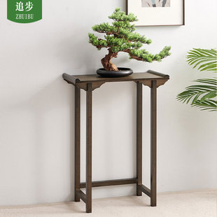 新中式 玄关桌实木供桌现代简约茶水柜端景花台靠墙门厅柜条案置物