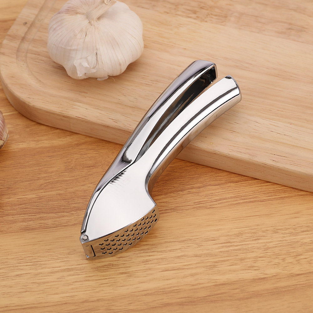 现货锌合金压蒜器加厚镜光手动蒜泥器捣蒜器不锈钢蒜泥机厨房工具