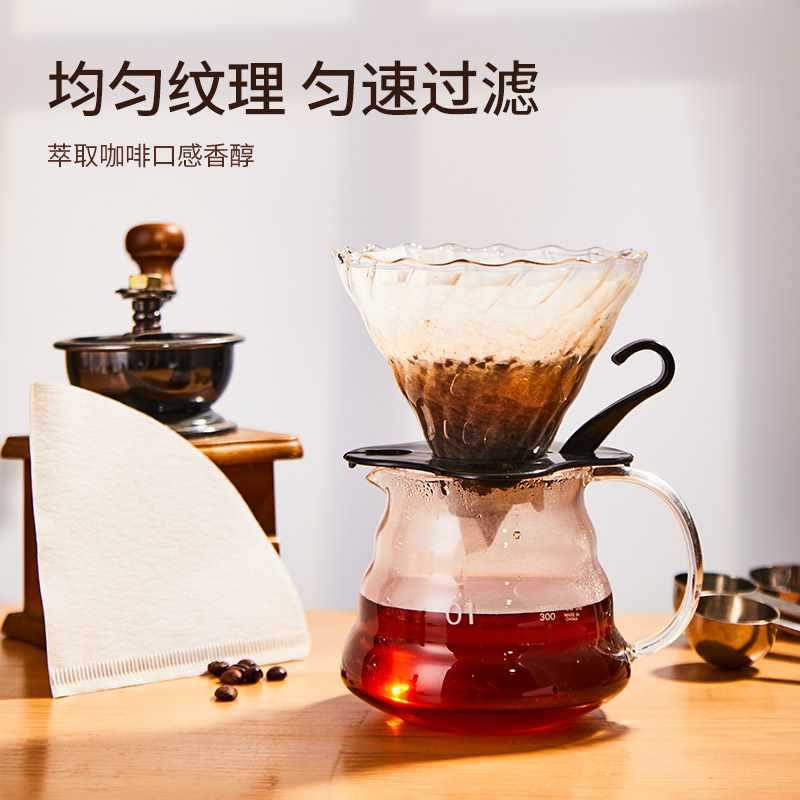 ◇美式机过滤纸商用 滴漏式滤纸过滤纸 扇形手冲壶滤