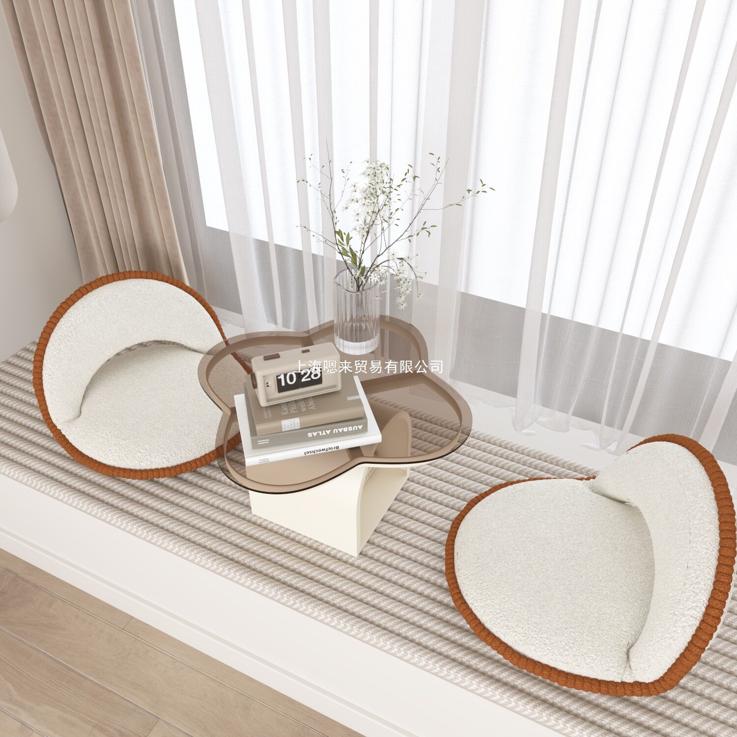 奶油飘窗茶几炕几矮桌三件套坐地家用榻榻米茶桌炕桌小简约风网红