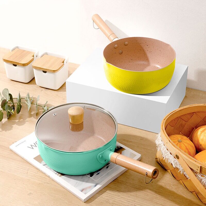 雪平锅日本不粘锅煮泡面婴儿辅食小锅家用小汤锅麦饭石奶锅 价
