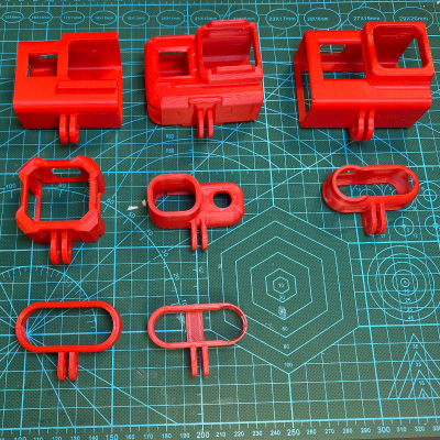 FPV穿越机狗笼 狗9狗10 gopro9\10相机保护套狗座 穿越机3D打印件