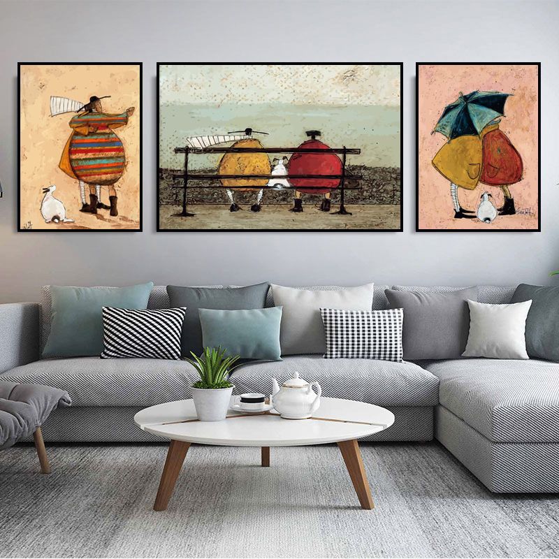 现代简约美式轻奢客厅装饰画大气抽象沙发背景三联画墙壁挂画壁画