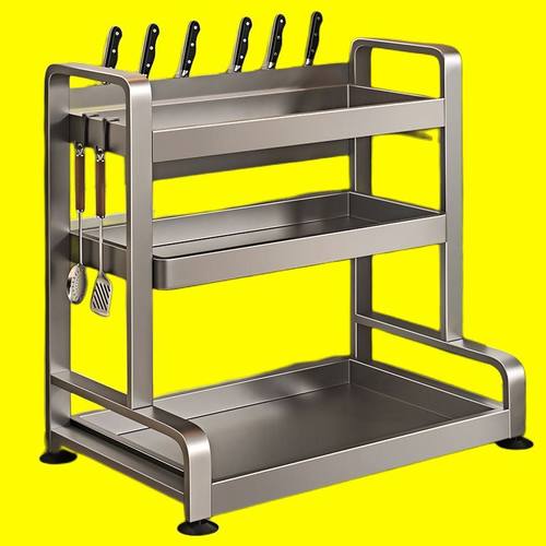 枪灰厨房调味品置物架台面筷子刀架多功能调料厨具用品多层收纳架