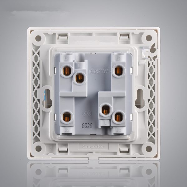 二位双门铃自复位回弹常开常闭智能家居弱电触发开关按钮面板