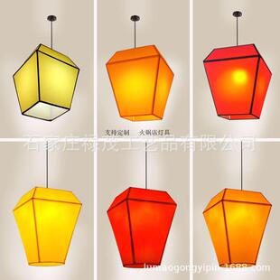 新中式羊皮纸吊灯孔明灯酒店茶楼餐厅捞王火锅店仿古中式灯具复古