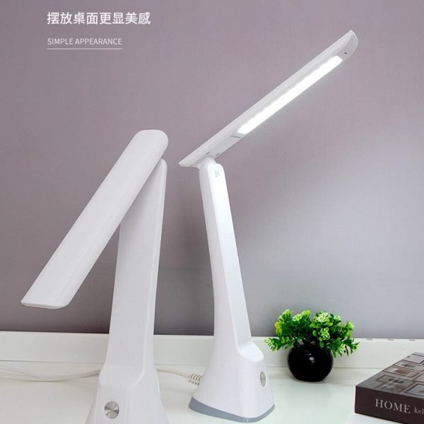 泰格信led 台灯便携书桌床头灯学生礼品护眼充电插电两用调光高亮