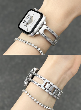 适用华为watchfit3表带新款金属fit2智能运动4手表fit1手表带夏天创意fitnew专用手腕带表链钢带夏季女款女士