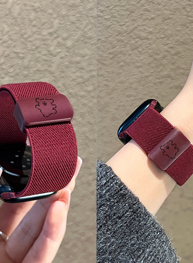 适用华为watchfit3表带尼龙磁吸watch fit2/1智能运动手表手表带创意女款fitnew腕表时尚女士高级感表链秋冬