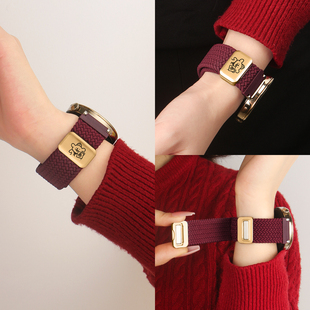 2磁吸表链高级感女款 女士5pro智能手表运动watchgt4专用系列watch4女表编织gt3 荣耀 6手表带新款 适用华为gt5