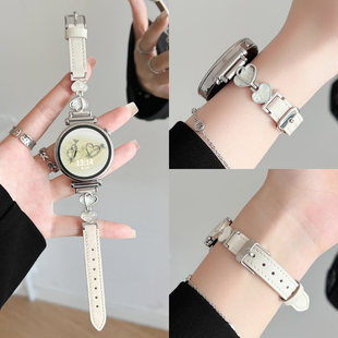 专用手表链watch5女士智能女表3女式 6pro高级感腕表带watchgt4女款 高端真皮系列 gt5手表带新款 适用华为watch