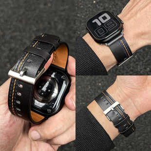 系列 手环腕带fitnew手表链男款 适用华为watch fit3手表带创意真皮车线watchfit2夏天高级感腕表智能运动4代