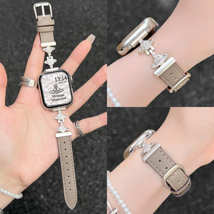 适用华为watch fit4手表带新款真皮watchfit3智能运动腕表2手环腕带4pro女款专用系列手带四代高级感女生表链