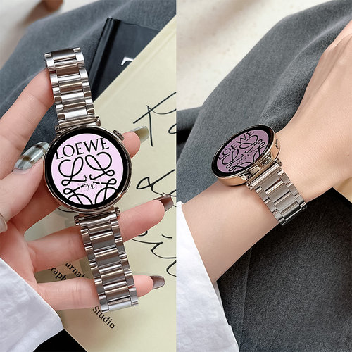 适用华为gt4手表带创意腕表带gt5新款watchgt3手表带女款2智能手表链watch4系列3pro女表带女士41mm金属专用