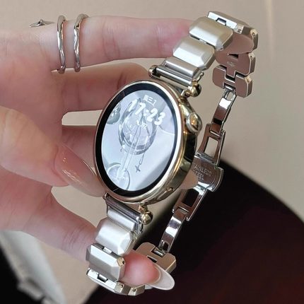 适用华为watchgt4女款表带watch4腕表女士gt3新款gt5智能手表3pro女式表链gt2手环高级感金属gs3i手表带专用