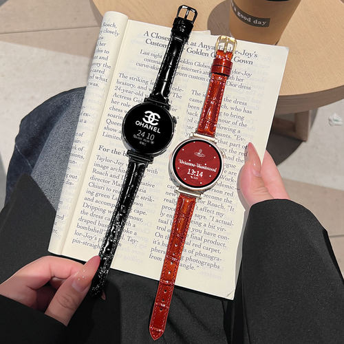 UHADA这款真皮竹节纹小蛮腰表带